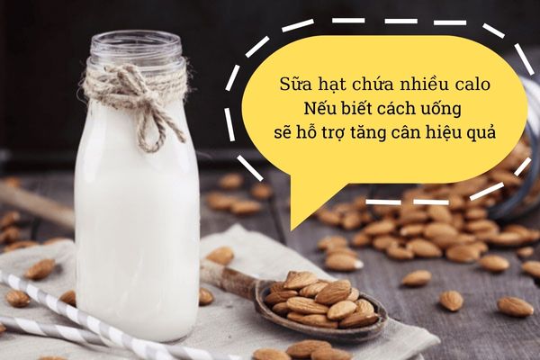 Sữa hạt chứa nhiều calo, có thể tăng cân